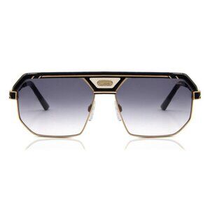 NEW Cazal Sunglasses 676 Black Gold Grey Gardient Lenses